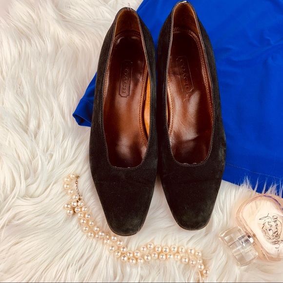 đź’°SALE Authentic Coach Black Pumps Heels Size 7.5 - Picture 2 of 6